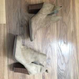 Light brown Charlotte Russe high heel ankle boots